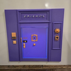 Cat Door Friends Interior Door for Cats Swinging Door Easy to install Hollow or Solid door or litter box  3d printed - Original Design