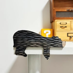 Decoración de marco de puerta, adorno de oso de madera, regalo para habitación infantil, letrero de esquina de marco de puerta