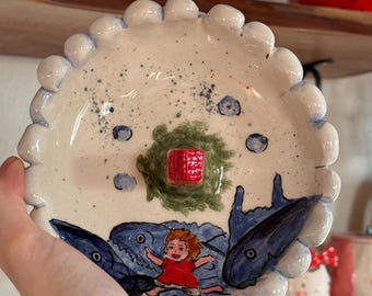Prato artesanal de edição especial do Studio Ghibli Ponyo
