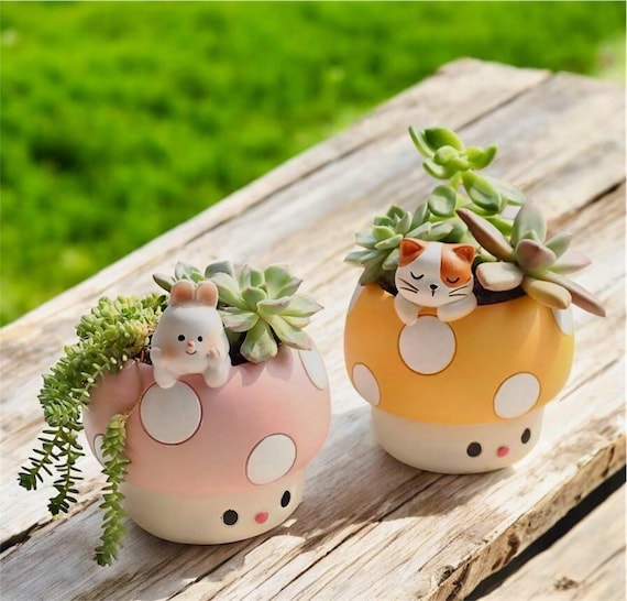 Brighten Your Workspace with a Lovely Home Garden Office Resin Cartoon Animal Blue Elephant Shaped Plant Flower Pot Decoration Animal Flower Pots Planter