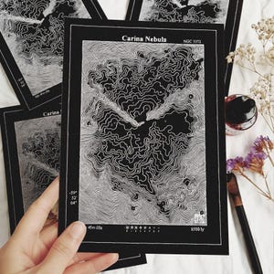 Carinanebel Druck - Dunkle Version- Space Art Print - Nebula Art - Astronomie Druck - A4 & A5 Print