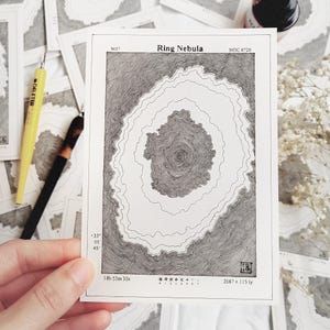 Ansichtkaart ringnevel - ansichtkaart ruimte - ruimtekaart - astronomie - astrofysica