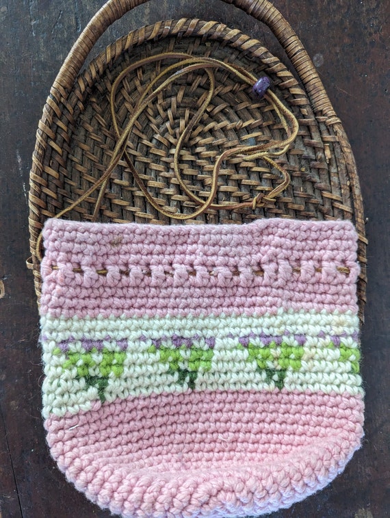 Vintage Hand Loomed Pink Bag