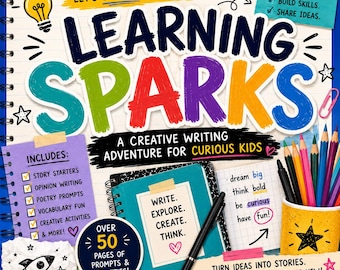 Printable Language Arts Workbook for Kids | Creative Writing Activities, Story Prompts & Word Games