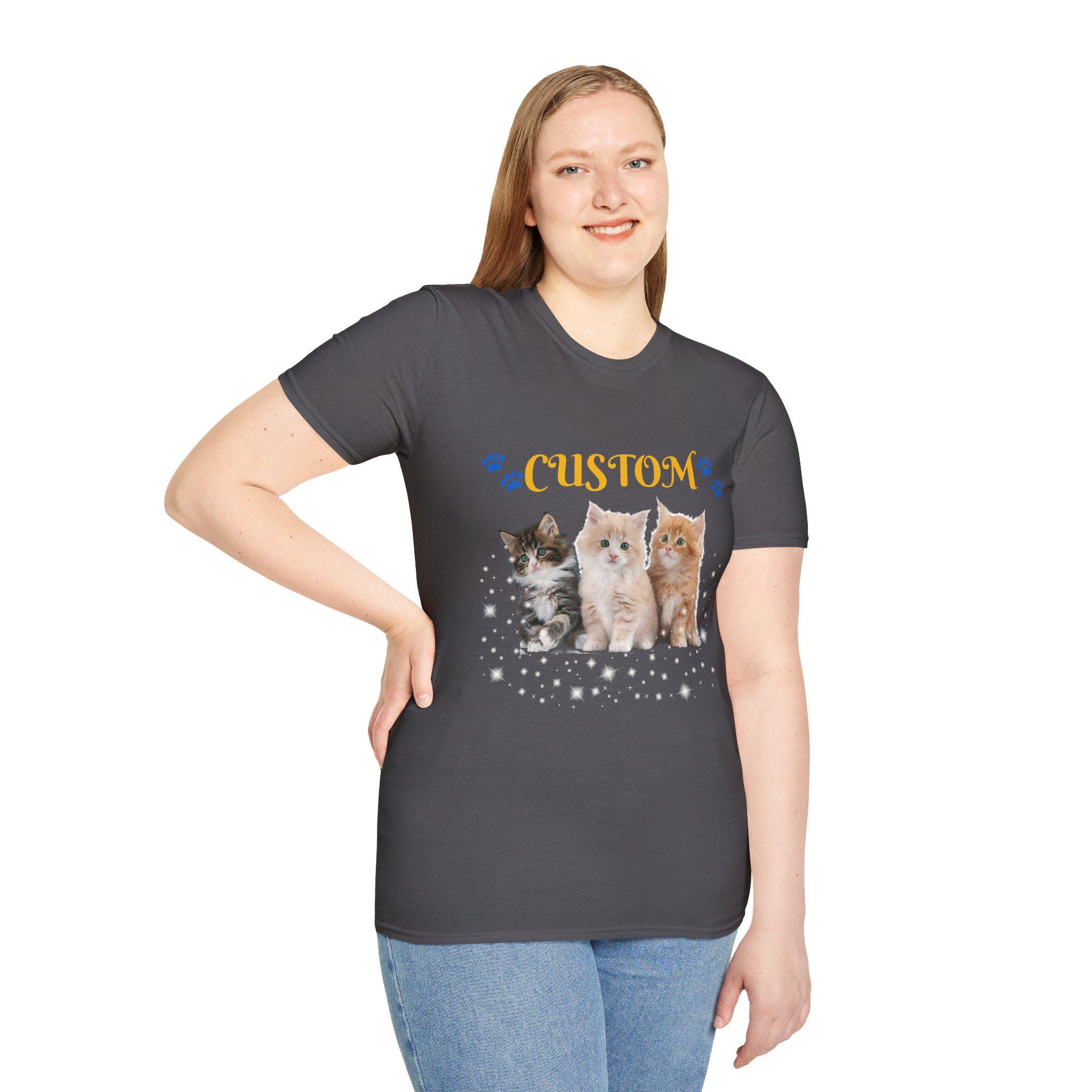 Custom Cat Photo T-shirt – Personalized Comfort Colors Tee - UK