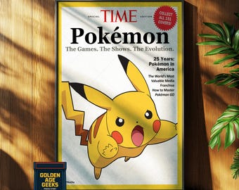 ピカチュウタイムズ誌の表紙TCGポスター - Etsy 日本