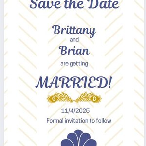 Art Deco Wedding Invitation and Save the Date Bundle