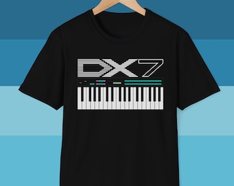 Yamaha DX7 Synth T-Shirt: 80s Keyboard Tee, Music Producer Gift