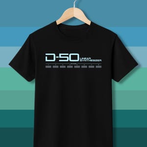 Roland D-50 Vintage Synth T-Shirt - 80s Tee, Electronic Musician & Music Producer Gift, Vintage Keyboard Shirt