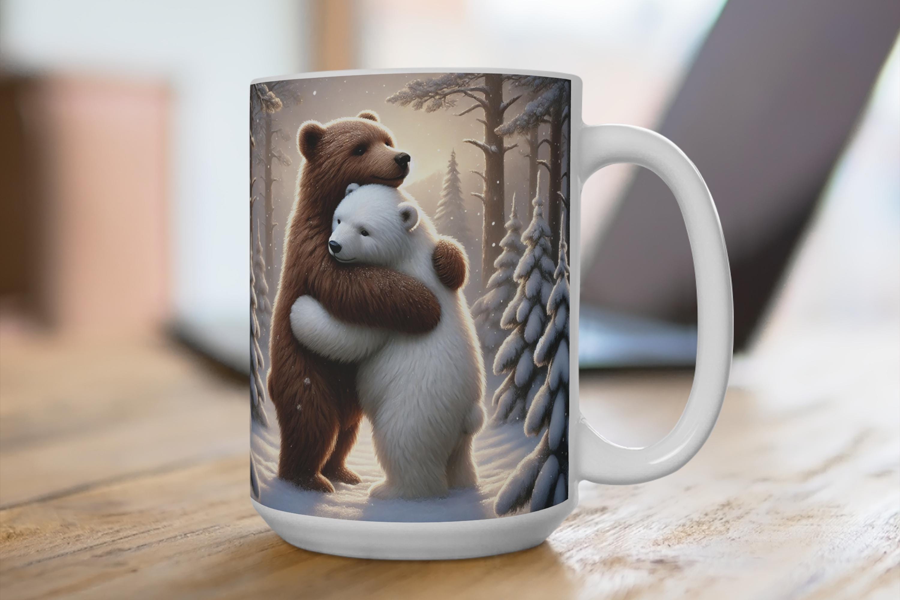 クマのハグクリップアート：ホッキョクグマとヒグマのハグ（デジタルダウンロード） - Etsy 日本, image size:3000x2000