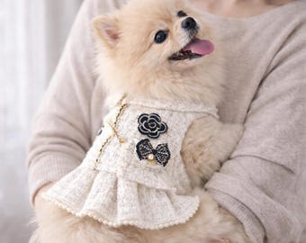 Dog Dress Small Dog Pomeranian Dress Cute Puppy Outfit Elegant Dog Clothes Princess Pet Dress