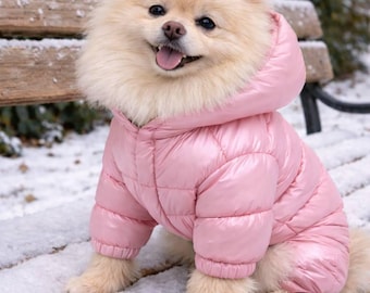 Waterproof Plush Winter Dog Jacket, Small Breeds