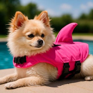 Luxury Dog Life Jacket – Shark Design Swim Vest for Small & Medium Breeds