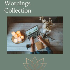 May include: A book cover with the title "Committal Wordings Collection" and the author's name, Liz Morrell. The image shows a laptop, candles, and a notebook on a wooden table. The text at the bottom reads, "A collection of adaptable scripts for funerals and farewells."
