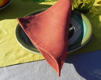 Rustic Linen Napkins Set – Reusable Cloth Napkins for Dinner, Weddings & Everyday Use
