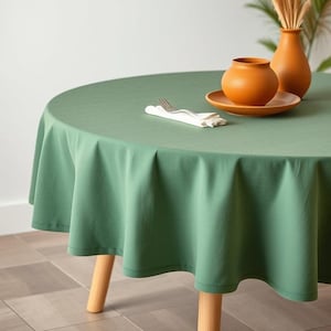 29 colors| Natural Round Linen Tablecloth: Elegance & Comfort