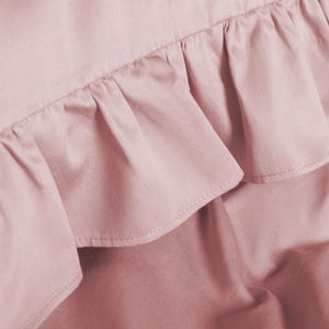 Pink Ruffled Cotton Sateen Bedding Set – Romantic & Elegant Bedroom Decor