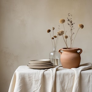 Milk Natural Linen Tablecloth: Elegance & Comfort