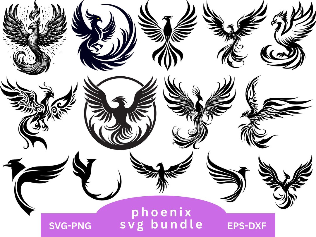 Phoenix SVG Bundle,phoenix PNG Bundle,phoenix Birds,phoenix Vector ...