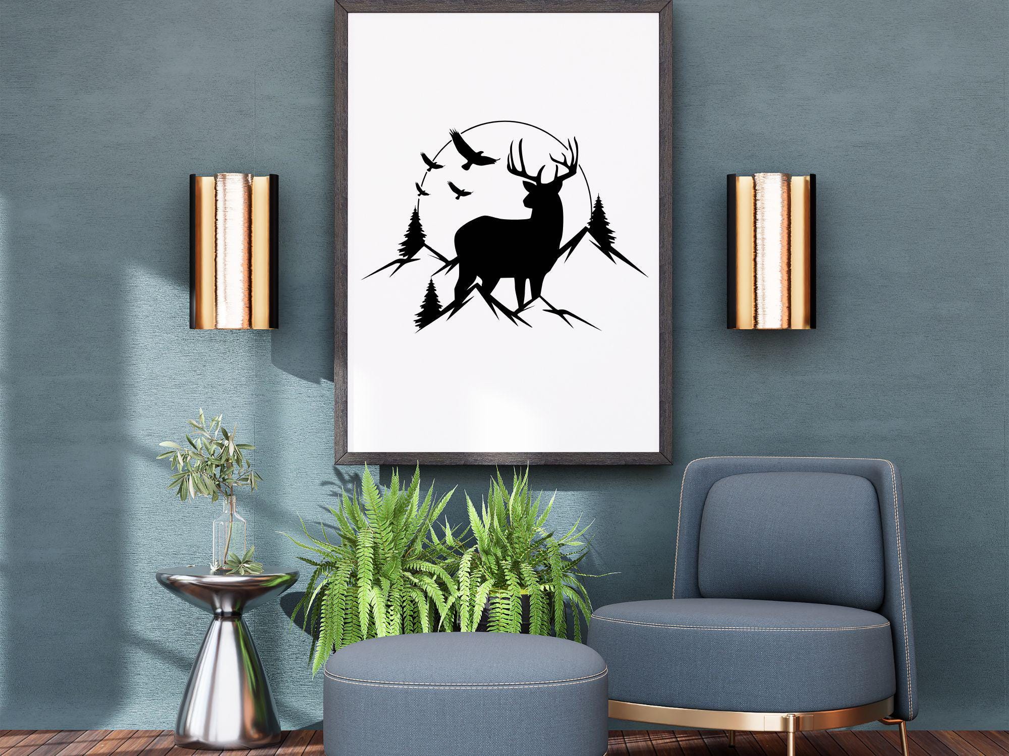 Deer SVG Bundle,deer in the Forest Svg,deer Hunting Svg,deer Silhouette ...