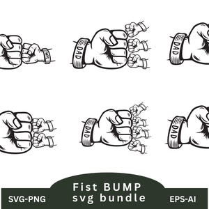 Father&#39;s Day Fist Bump Set,1-6 Fist Bump Father&#39;s Day Bundle Svg,Father&#39;s Love Svg,Baby Toddler Kid Dad Fist Bump SVG,Digital download
