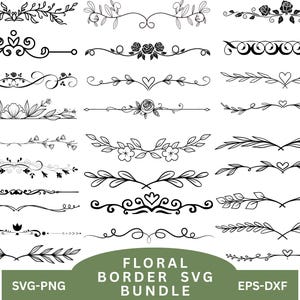 Hand drawn floral page dividers,Decorative Text Dividers SVG,Dividers svg,minimal page dividers,Ornamental page dividers,Cricut File