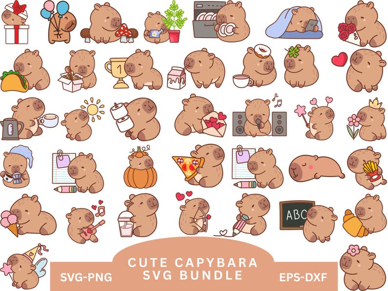 Cute Capybara SVG Bundle | Kawaii Capybara Clipart | Capybara Digital Stickers & Designs
Cute Capybara PNG, Capybara SVG Bundle,Funny Capybara Clipart, Digital Sticker,files for cricut, Kawaii Animal Illustration
Cute Capybara SVG Bundle,Kawaii Capybara Clipart,Instant Digital Download for Cricut & Silhouette,High-Quality Printing,Animal Illustration