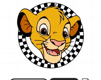 Simba Lion King PNG Clipart, Cute Baby Simba Head Sublimation Design, Disney Birthday Shirt Printable, Kids Party Decoration