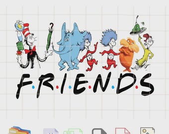 Seuss boeken karakter Dr Seuss vrienden SVG-bestanden snijden, Dr Seuss Svg, Dr. Seuss citaten, kat in de hoed png, kat en de hoed