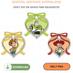 Toy Story PNG, Woody Buzz Jessie Heart Frame Clipart, Digital Download for Kids Birthday, Disney Pixar Printable Cricut Sublimation File