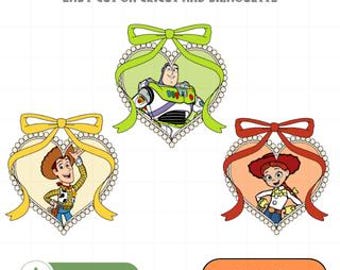 Toy Story PNG, Woody Buzz Jessie Heart Frame Clipart, Digital Download for Kids Birthday, Disney Pixar Printable Cricut Sublimation File
