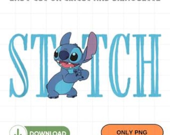Cute Stitch PNG Clipart, Disney Stitch Digital Download, Stitch Cartoon Printable Sublimation Design, Funny Stitch Instant Download