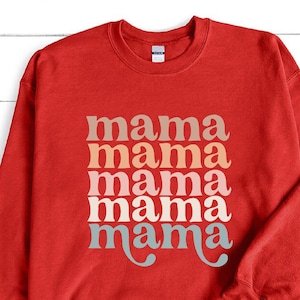 Retro Mama Sweatshirt,Mama Row Sweatshirt,Mothers Day Shirt,Retro Mom Sweatshirt,Gift for Mom,Mom Birthday Gift,New Mom Shirt,Mama Shirt