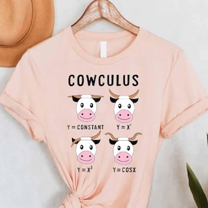 Cowculus Funny Math Shirt, Math Teacher Gift,Math Nerd Gift,Nerdy Gifts for Him,Back To School Teacher Appreciation Tee,Mathematician Tshirt