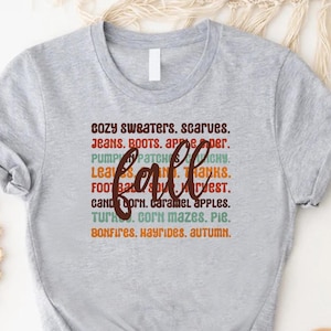 Fall Words Shirt, Thanksgiving Shirt,Thanksgiving Gift,Womens Fall Tshirt,Autumn Shirt, Hello Fall Shirt,Cute Fall Shirt,Fall Definition Tee