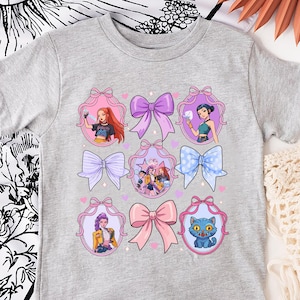 Kpop Demon Hunter Coquette Shirt, Huntrix T-Shirt for Kids, Kpop Fan Gift image 1