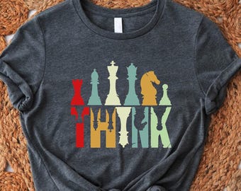 Chess T-shirt,Chess Lover Shirt,Think Chess Shirt,Chess Player Gift,Chess Player Shirt,Chess Day Gift Tee,Chest Game Group Tshirts,Chess Tee