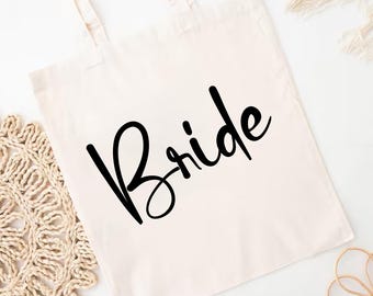 Bride Tote Bag, Honeymoon Tote Bag, Bridal Tote Bag,Bride Beach Bag,Cute Gift for Bride,Bridal Shower Gift,Just Married Canvas Bag,Bride Bag