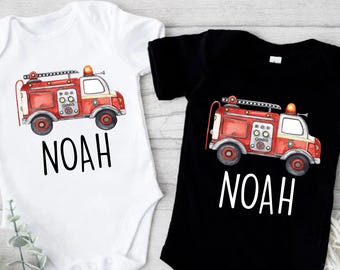 Firefighter Shirt Kids,Personalized Fire Truck Shirt,Boys Firetruck T-shirt,Fire Truck Birthday Shirt,Fighter Toddler Tee,Firefighter Gifts