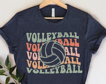 Retro Volleyball Shirt, Volleyball Fan Shirt, Volleyball Player Gift, Game Day Shirt, Volleyball Player Shirt, Beach Volleyball Tee