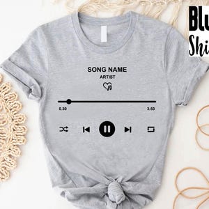 Custom Song Name T-Shirt,Custom Artist Name Shirt,Personalized Birthday Song Music Lover Gift,Custom Favorite Artist Shirt,Gift for Besties