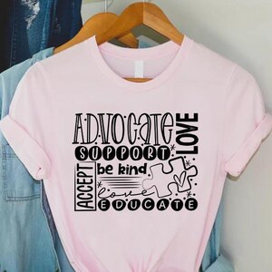 Advocate Support Accept Shirt,Autism Awareness Shirt,Special Ed Teacher Shirt,Autism Teacher Gift,Autism Acceptance Shirt,Autism Support Tee