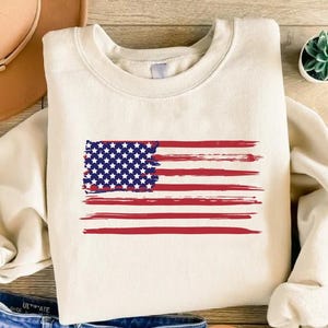 USA Flag Sweatshirt,USA Sweatshirt,Patriotic Gift for Her,American Flag Sweatshirt,Patriotic Gifts,USA Crewneck Sweatshirt,Memorial Day Gift