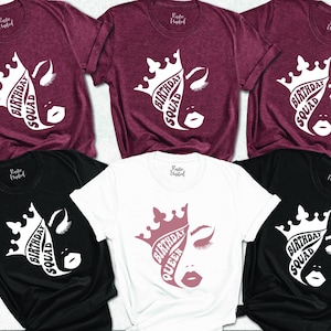 Birthday Queen Tees, Custom Birthday Shirt For Women, Birthday Party Matching Tshirt, Birthday Squad Gifts for Friends, Birthday Party Girl