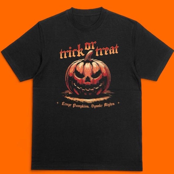 Halloween Pumpkin Graphic – Trick or Treat Pumpkin Tee