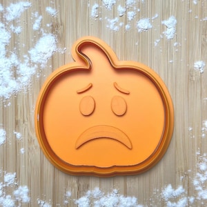 Halloween Cookie Cutter with Stamp - Sad Pumpkin Cookies