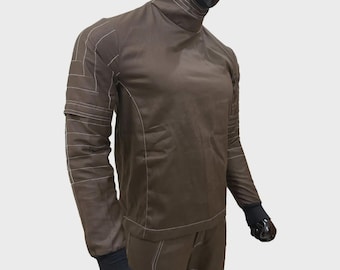 Custom Mandalorian Flight Suit Costume | Beskar-Inspired 2-Piece Bounty Hunter Cosplay Outfit – Star Wars Armor Soft Parts Costumes