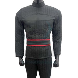 Custom Handmade Black Flight Suit | Bounty Hunter Cosplay Outfit with Pants, Top & Belt – Star Wars Inspired