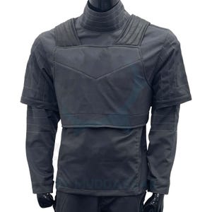 Custom Dark Gray Flight Suit Cosplay Costume | 3-Piece Bounty Hunter Outfit with Flak Vest & Soft Parts | Custom Sci-Fi Uniform