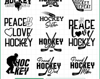 Hockey SVG Bundle – 10 Family & Quote Designs for Cricut and Silhouette – SVG PNG Eps Dxf Cut Files